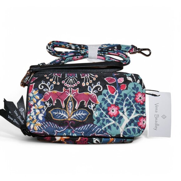 Vera Bradley RFID All in One Crossbody Bag Travel Organizer Enchantment NWT - Picture 1 of 8